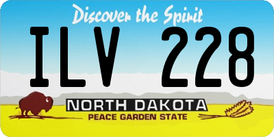 ND license plate ILV228