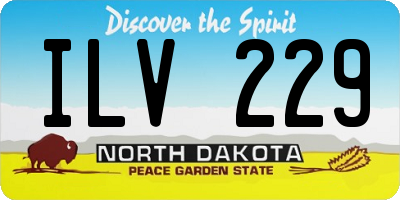 ND license plate ILV229