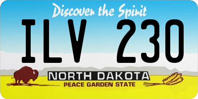 ND license plate ILV230