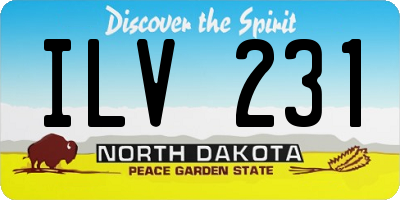 ND license plate ILV231