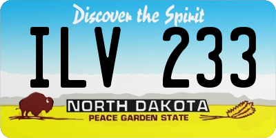 ND license plate ILV233