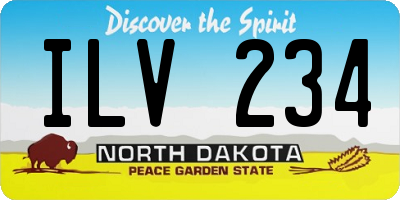 ND license plate ILV234