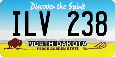 ND license plate ILV238
