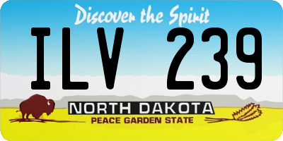 ND license plate ILV239