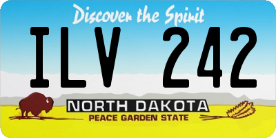 ND license plate ILV242