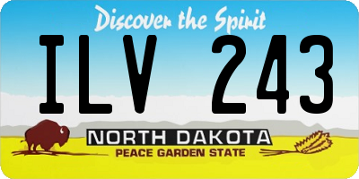 ND license plate ILV243