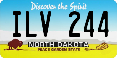 ND license plate ILV244