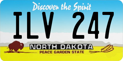 ND license plate ILV247