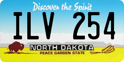 ND license plate ILV254