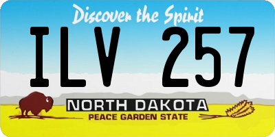 ND license plate ILV257