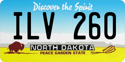 ND license plate ILV260
