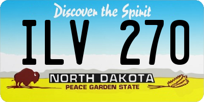 ND license plate ILV270