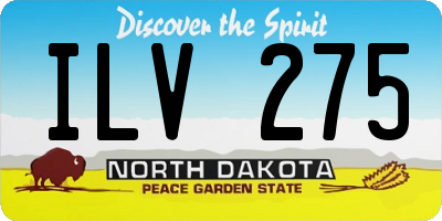 ND license plate ILV275