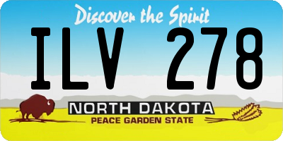 ND license plate ILV278