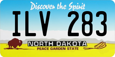 ND license plate ILV283