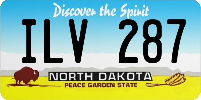 ND license plate ILV287