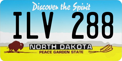 ND license plate ILV288
