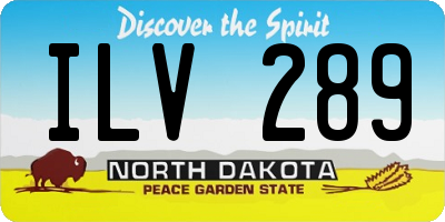 ND license plate ILV289