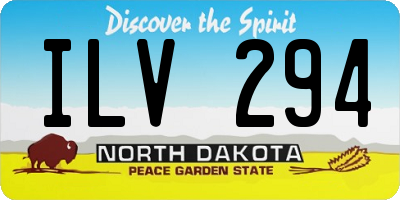 ND license plate ILV294