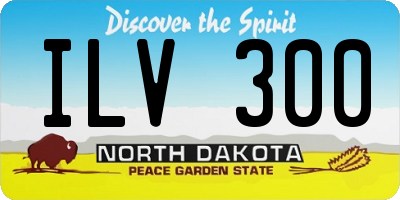 ND license plate ILV300