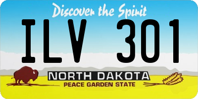 ND license plate ILV301