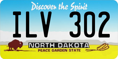 ND license plate ILV302