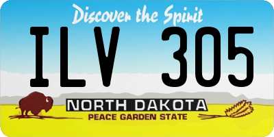 ND license plate ILV305