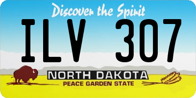 ND license plate ILV307