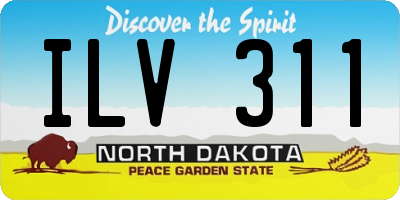 ND license plate ILV311