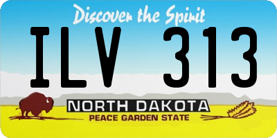ND license plate ILV313