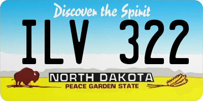 ND license plate ILV322