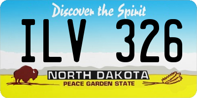 ND license plate ILV326