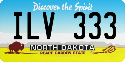ND license plate ILV333