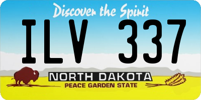 ND license plate ILV337