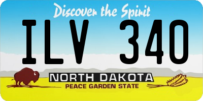 ND license plate ILV340