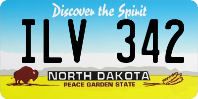 ND license plate ILV342