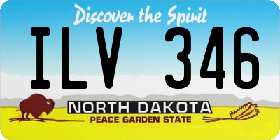ND license plate ILV346