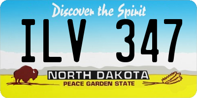 ND license plate ILV347