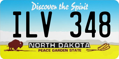 ND license plate ILV348