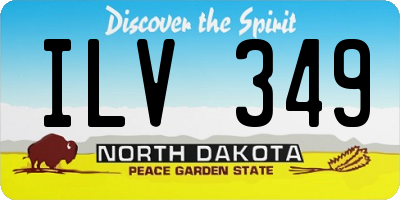 ND license plate ILV349