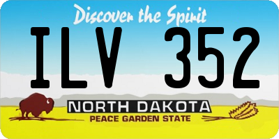 ND license plate ILV352