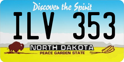 ND license plate ILV353