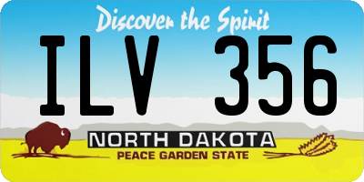 ND license plate ILV356