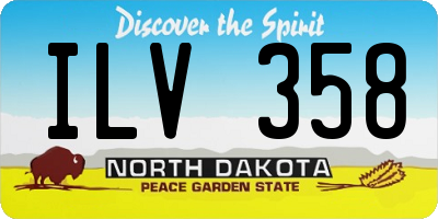 ND license plate ILV358