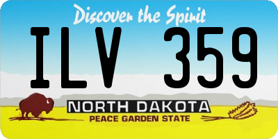 ND license plate ILV359