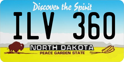 ND license plate ILV360