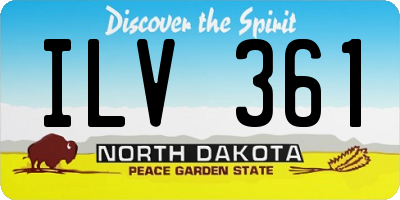 ND license plate ILV361