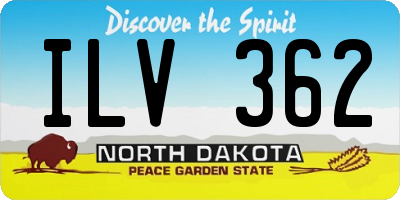 ND license plate ILV362