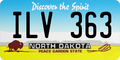 ND license plate ILV363