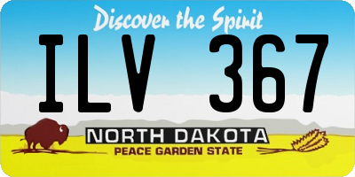 ND license plate ILV367
